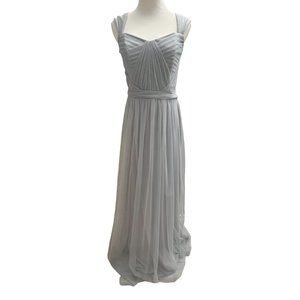 After Six Women’s Size 12 Long Special Occasion Gown Dress w/Soft Tulle Grey NEW